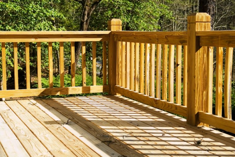 Outdoor Deck with Railings